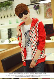 2014春装新款 韩版开衫连帽拉链卫衣，点亮青少年男生的时尚穿搭